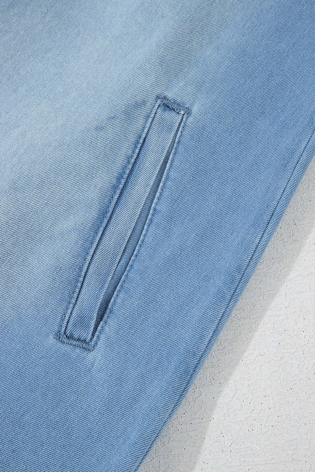 Washed Raw Hem Denim Shirt Dress