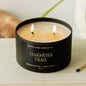 Oakmoss Trail Earthy Soy Candle - 12 oz Double Wick - Black