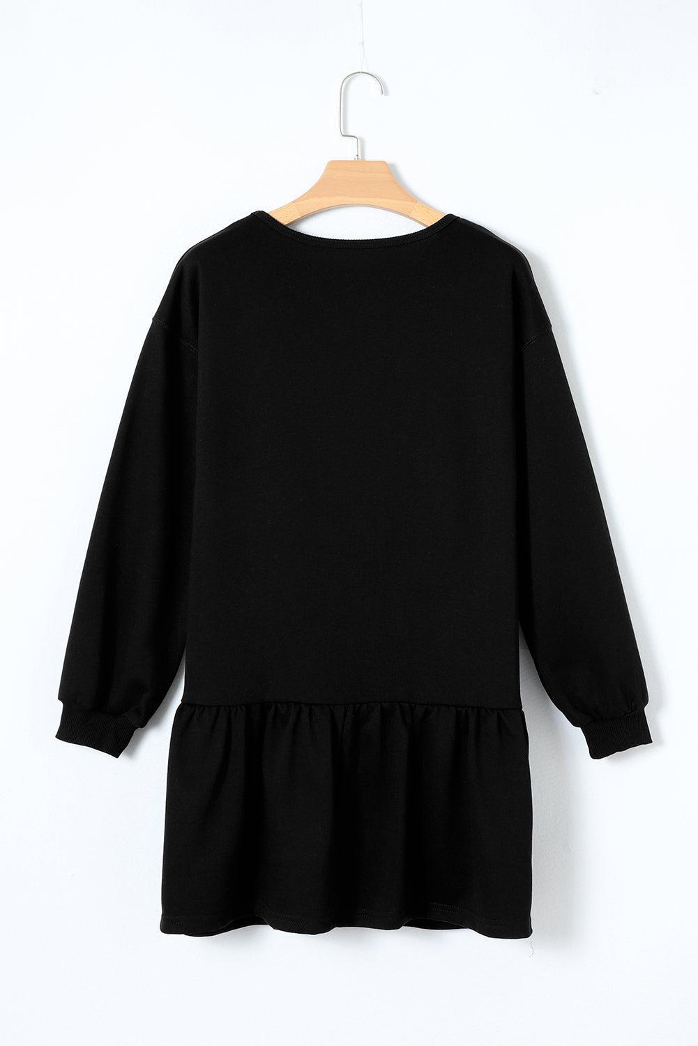 Ruffle Hem Sweatshirt Dress