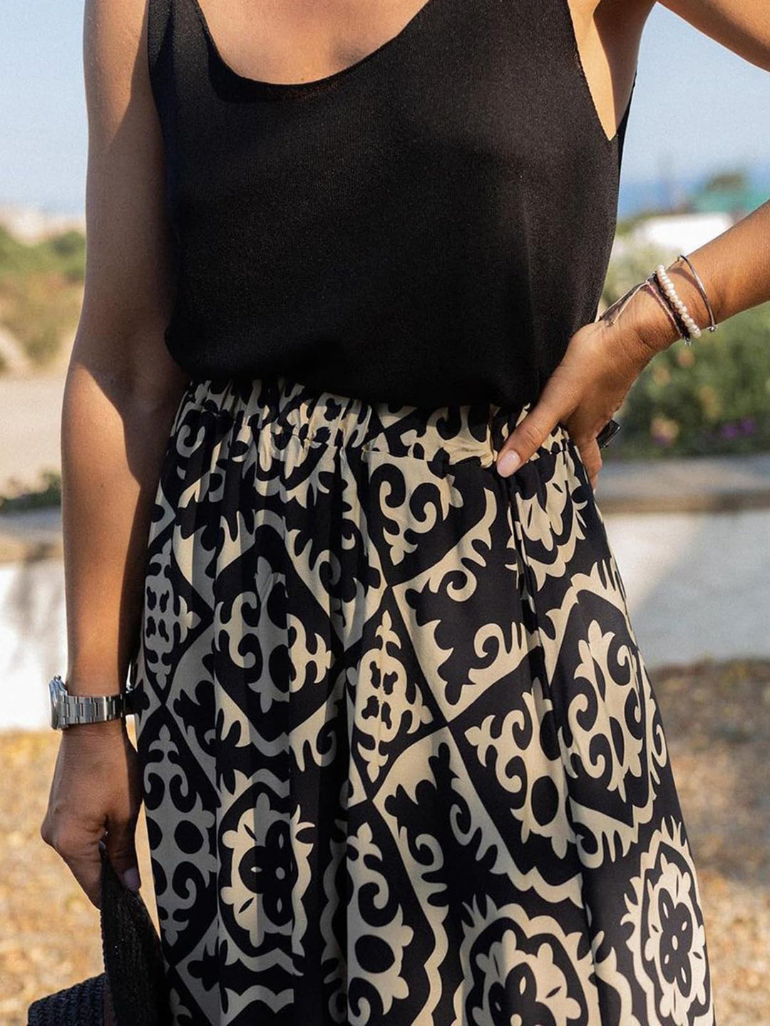 Geometric Maxi Skirt Whimsy Clothing