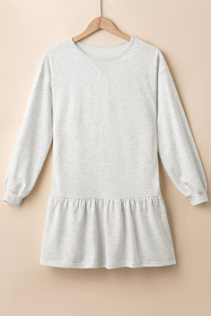 Ruffle Hem Sweatshirt Dress