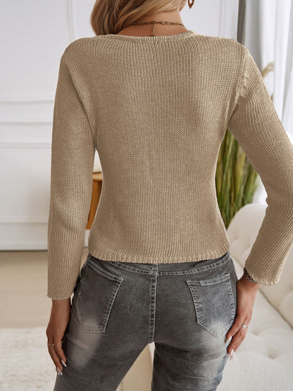 Peek-a-boo Long Sleeve  Cardigan