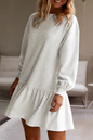 Ruffle Hem Sweatshirt Dress