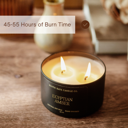 Oakmoss Trail Earthy Soy Candle - 12 oz Double Wick - Black