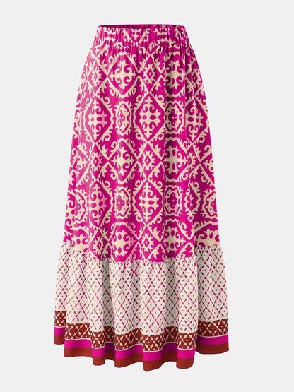 Geometric  Maxi Skirt