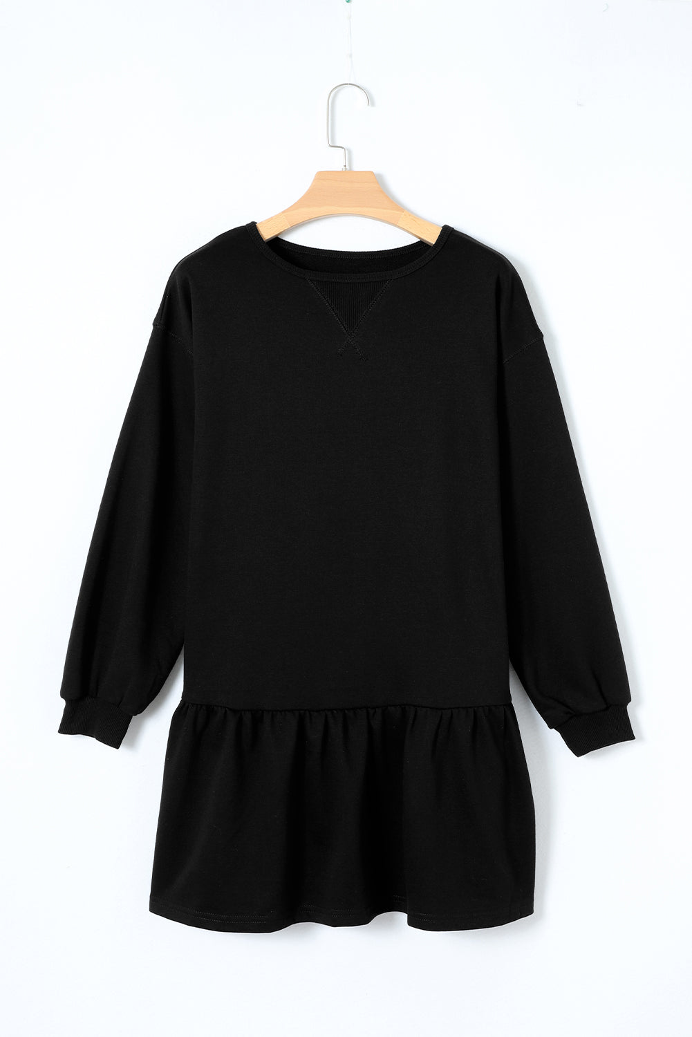 Ruffle Hem Sweatshirt Dress
