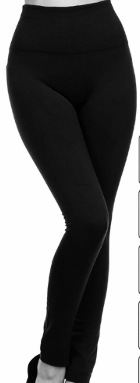 High Waist Fleece Lined Legging. ONE SIZE