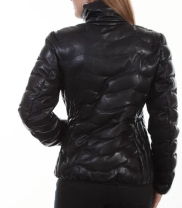 Leather Puffy Jacket