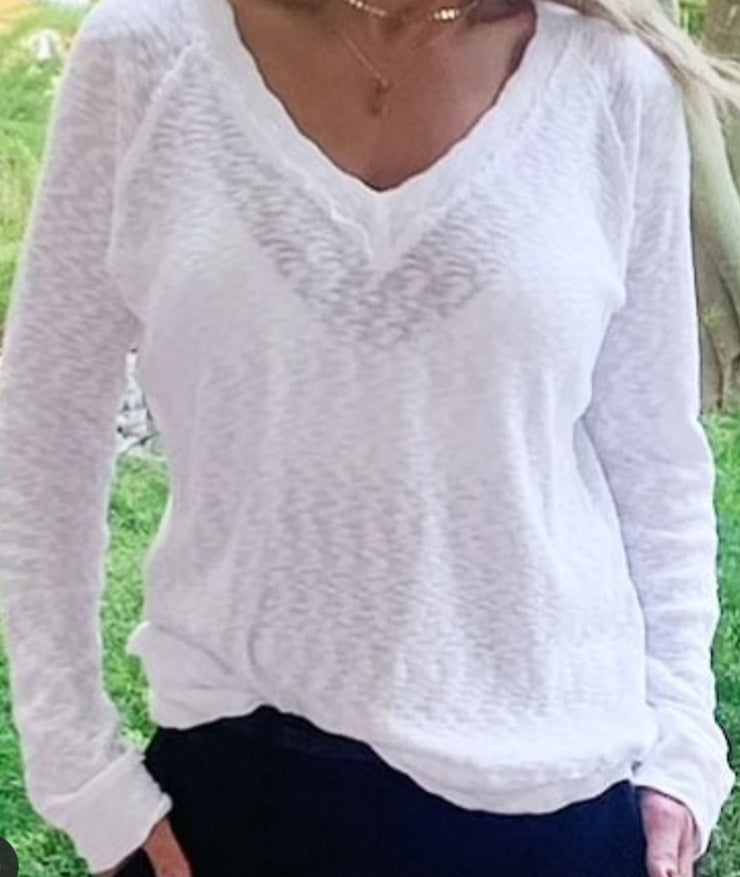 Slub V Neck Sweater
